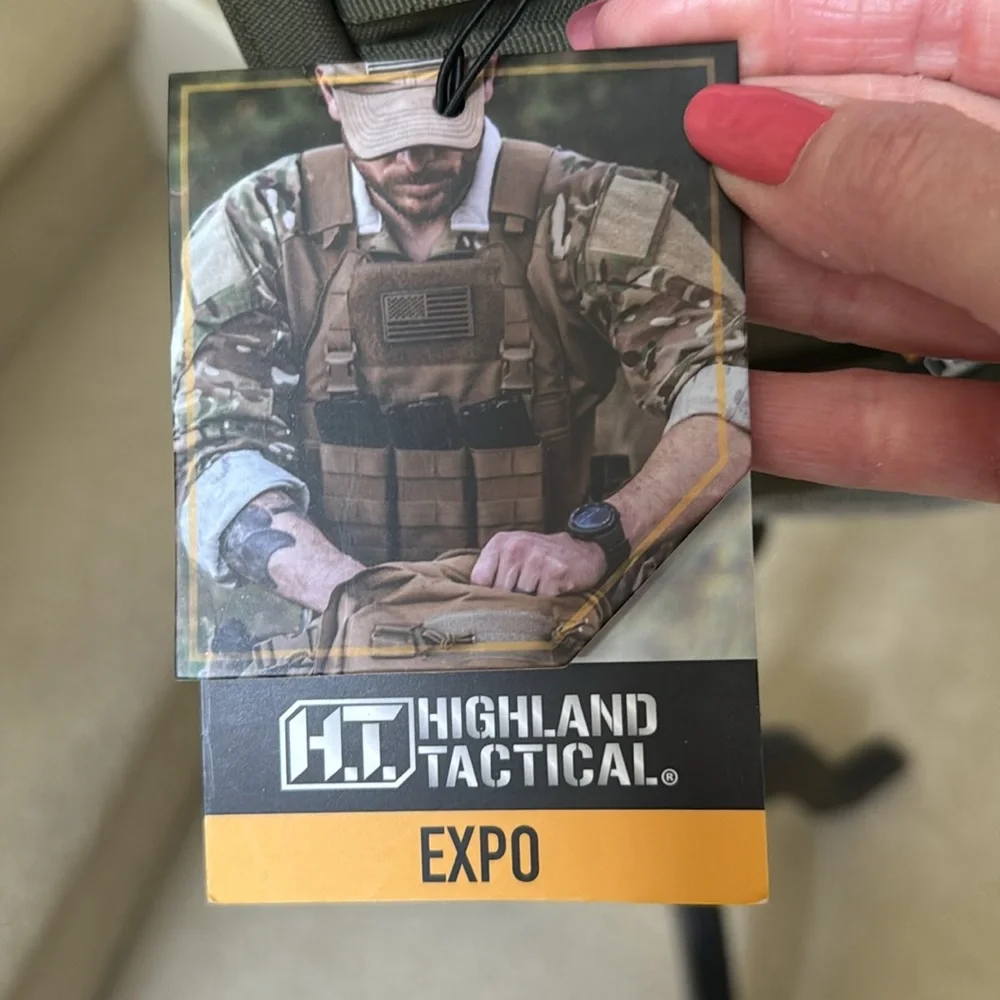 Tactical Sling Bag - Olive Green. Multiple pockets. Spacious compartments.